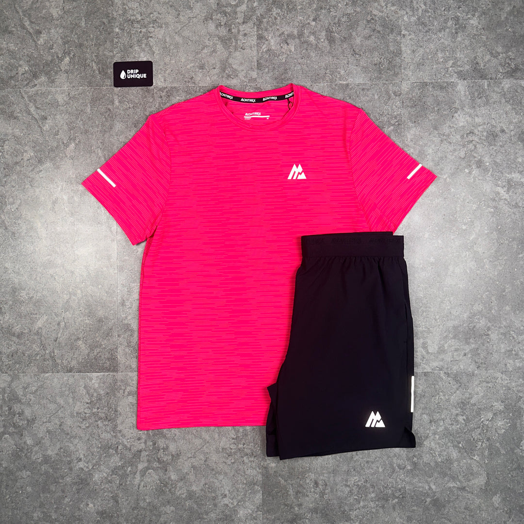 Montirex Fly 2.0 T-Shirt Pink & Black Fly 2.0 Shorts Set, Montirex Sets, dripuniqueuk