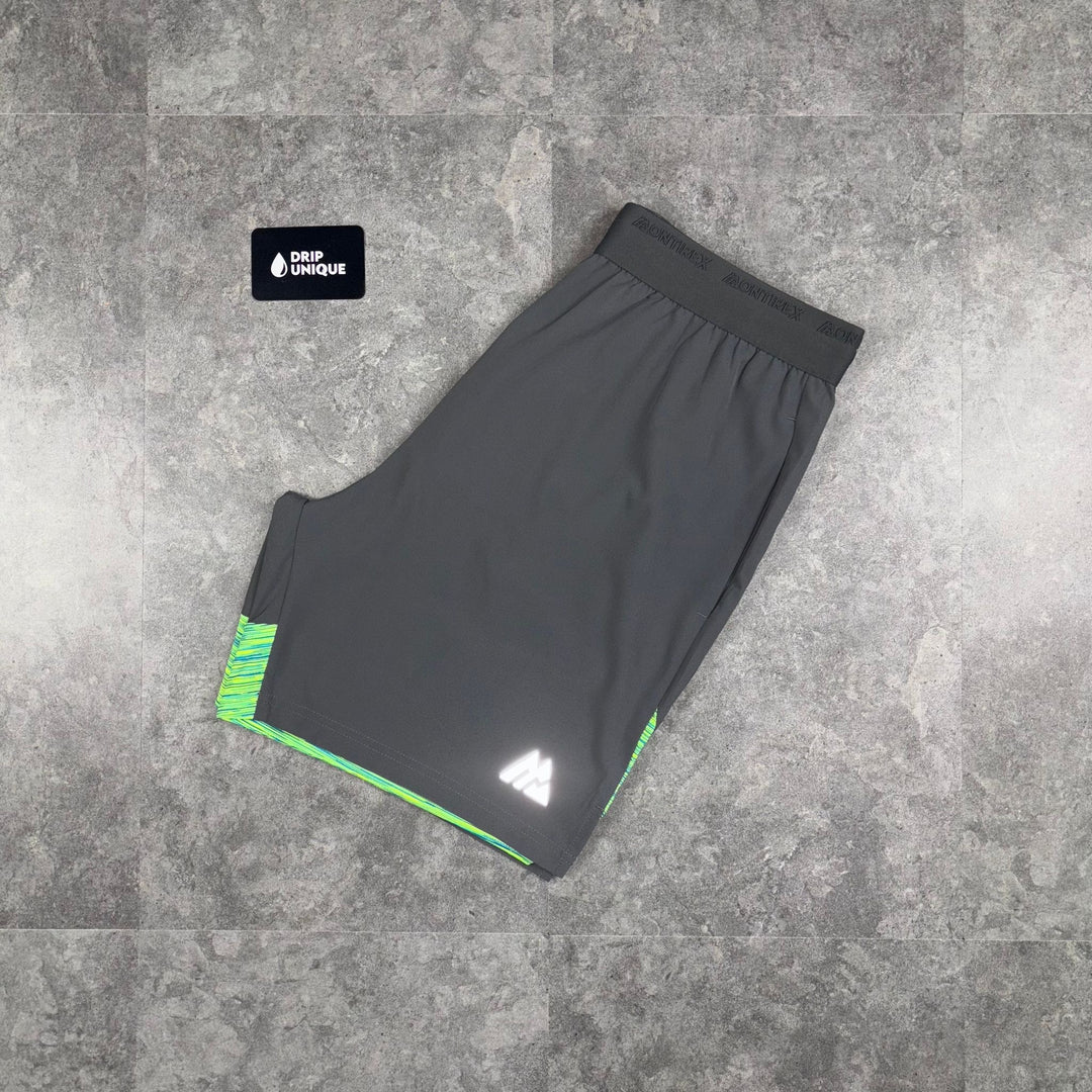 Montirex Trail Panel 2.0 Shorts Neon / Grey, Montirex Shorts, dripuniqueuk