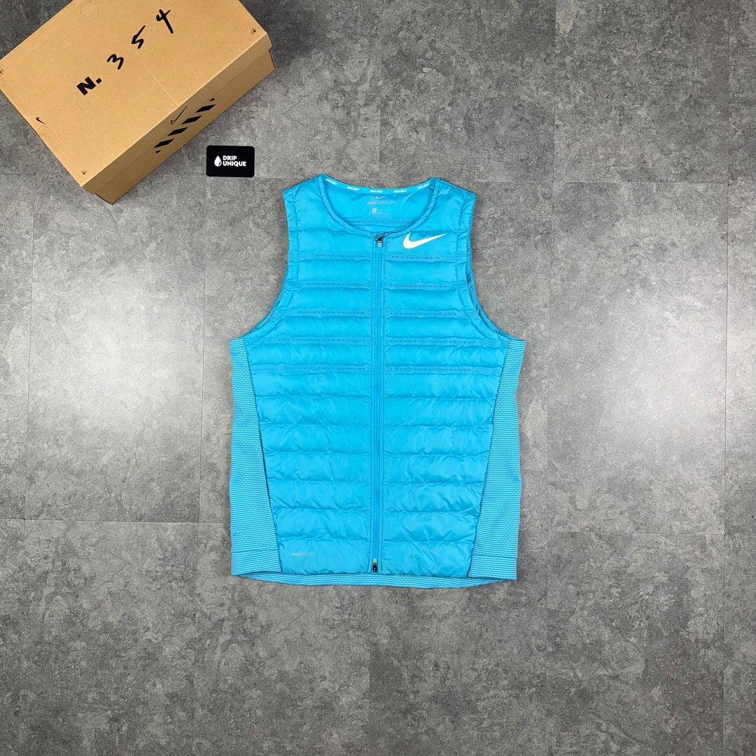 Nike Aeroloft 800 Gilet Blue, nike rare gilet, dripuniqueuk
