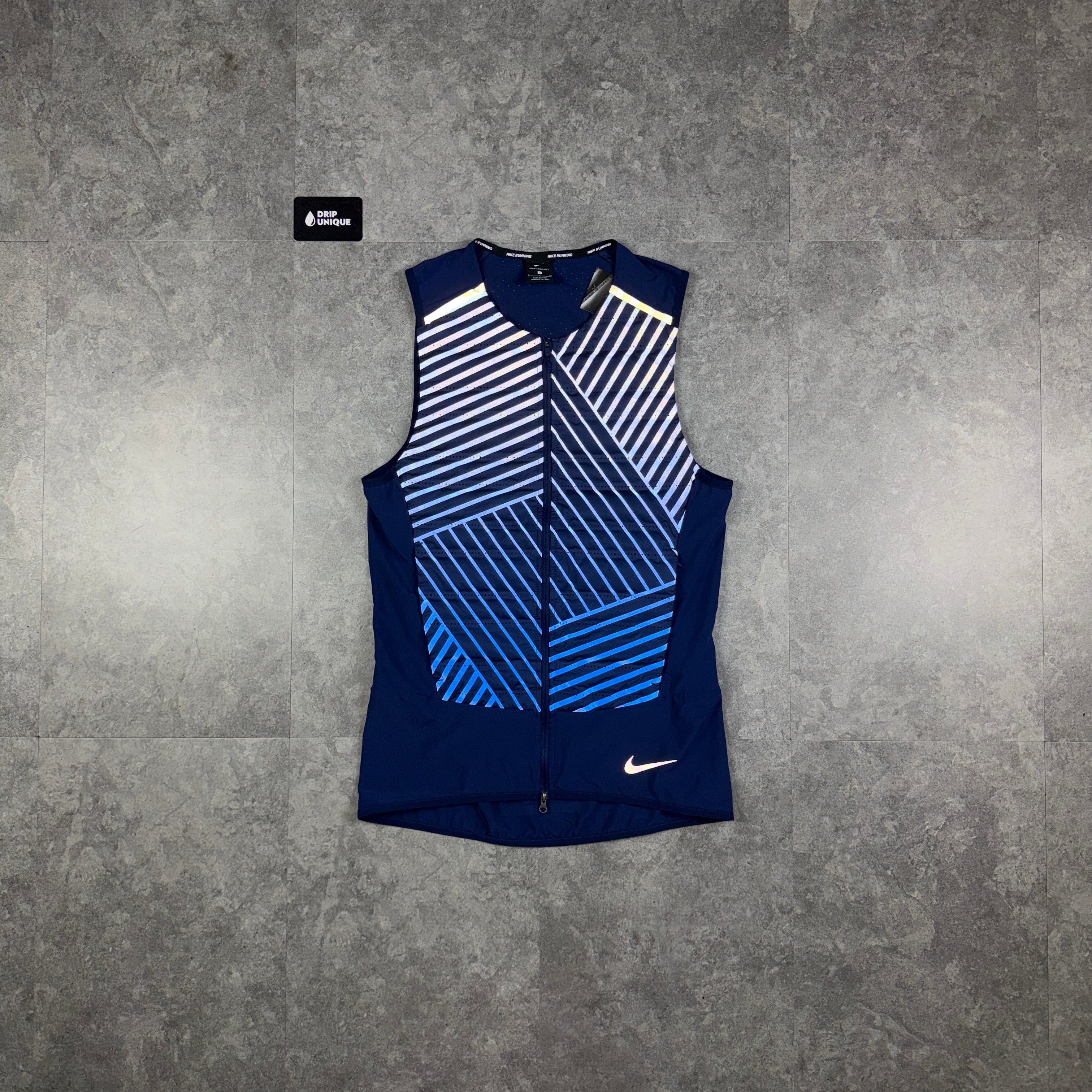 Nike Aeroloft 800 Gilet Reflective Navy – dripuniqueuk