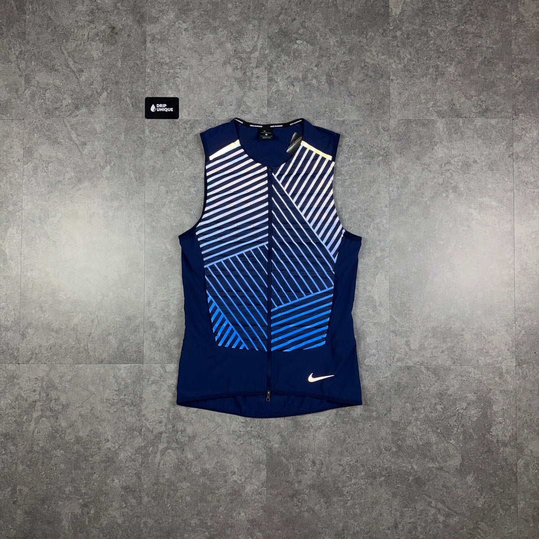 Nike Aeroloft 800 Gilet Reflective Navy, nike gilet, dripuniqueuk