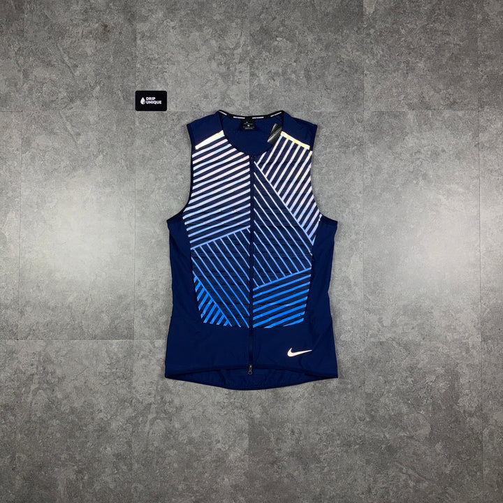 Nike Aeroloft 800 Gilet Reflective Navy, nike gilet, dripuniqueuk