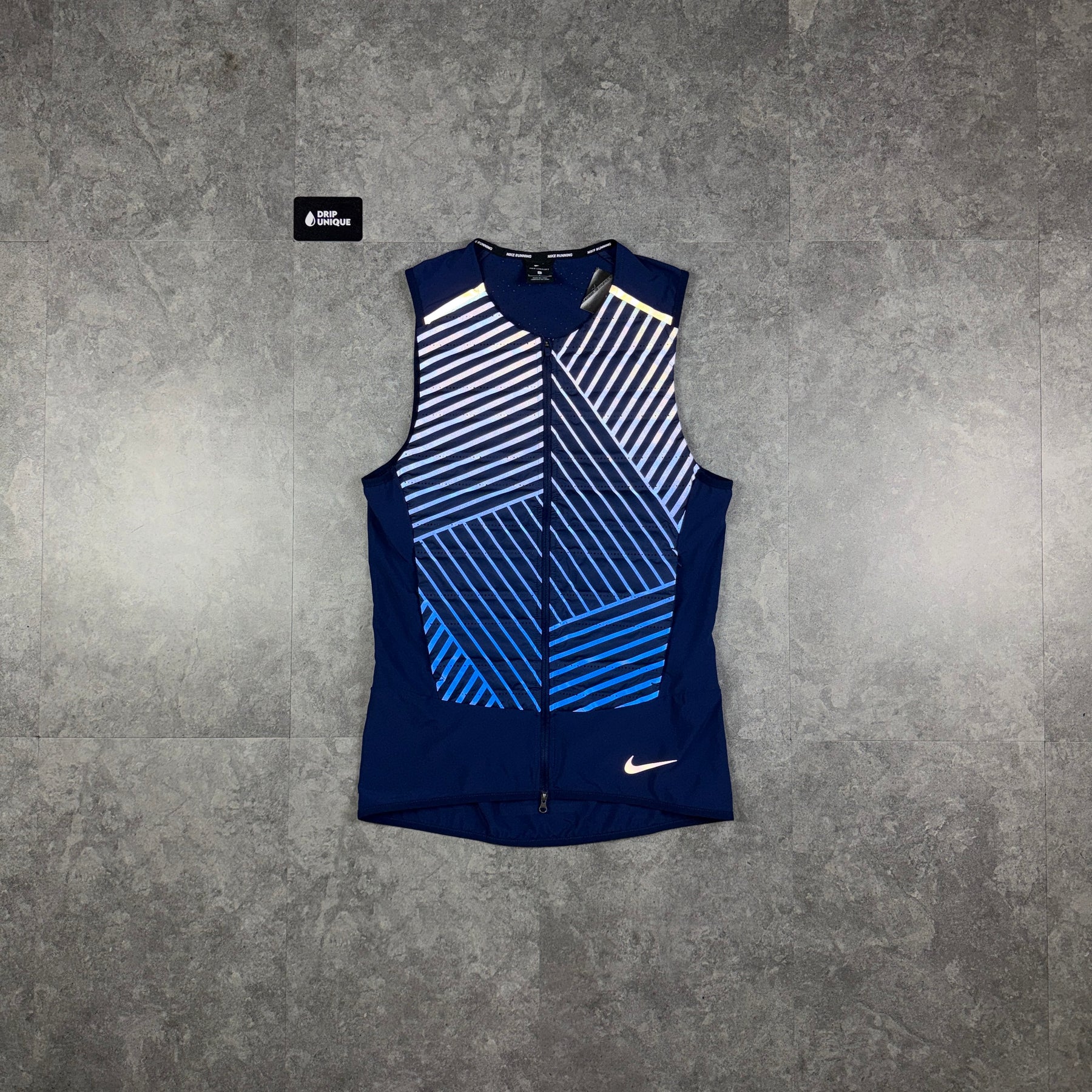 Nike Aeroloft 800 Gilet Reflective Navy – dripuniqueuk