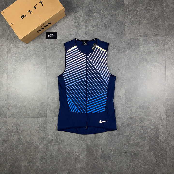 Nike Aeroloft 800 Gilet Reflective Navy, nike rare gilet, dripuniqueuk