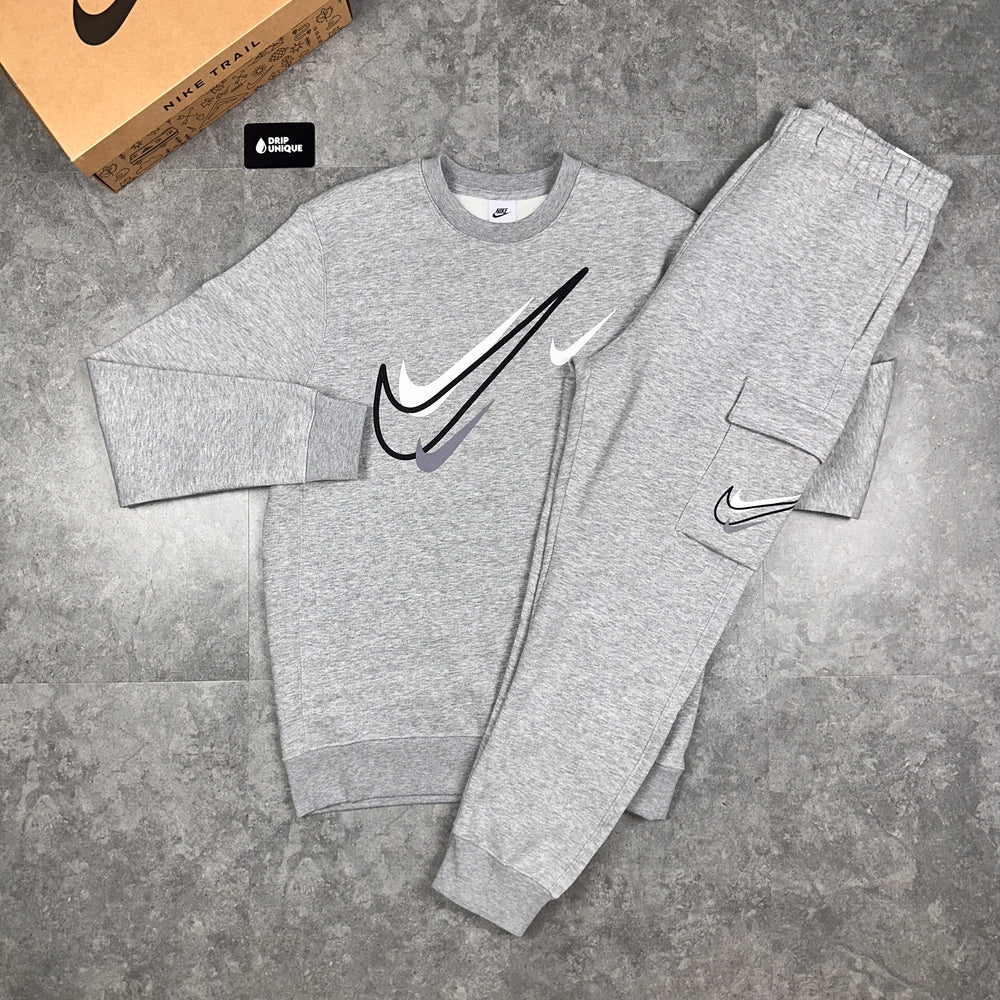 Nike Air Multi Swoosh Graphic Set Grey, Nike Sets, dripuniqueuk