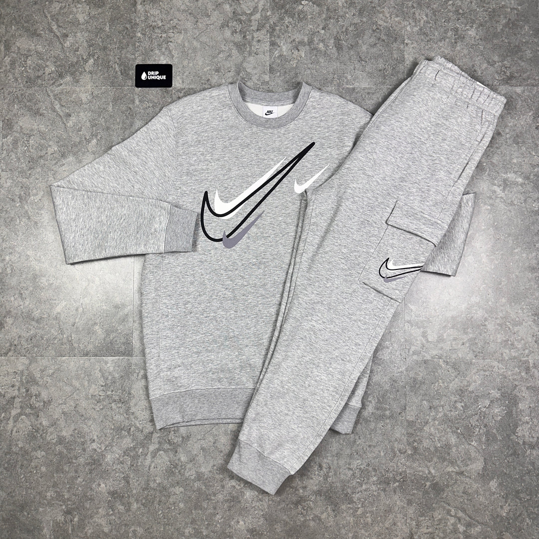 Nike Air Multi Swoosh Graphic Set Grey, Nike Tracksuit, dripuniqueuk