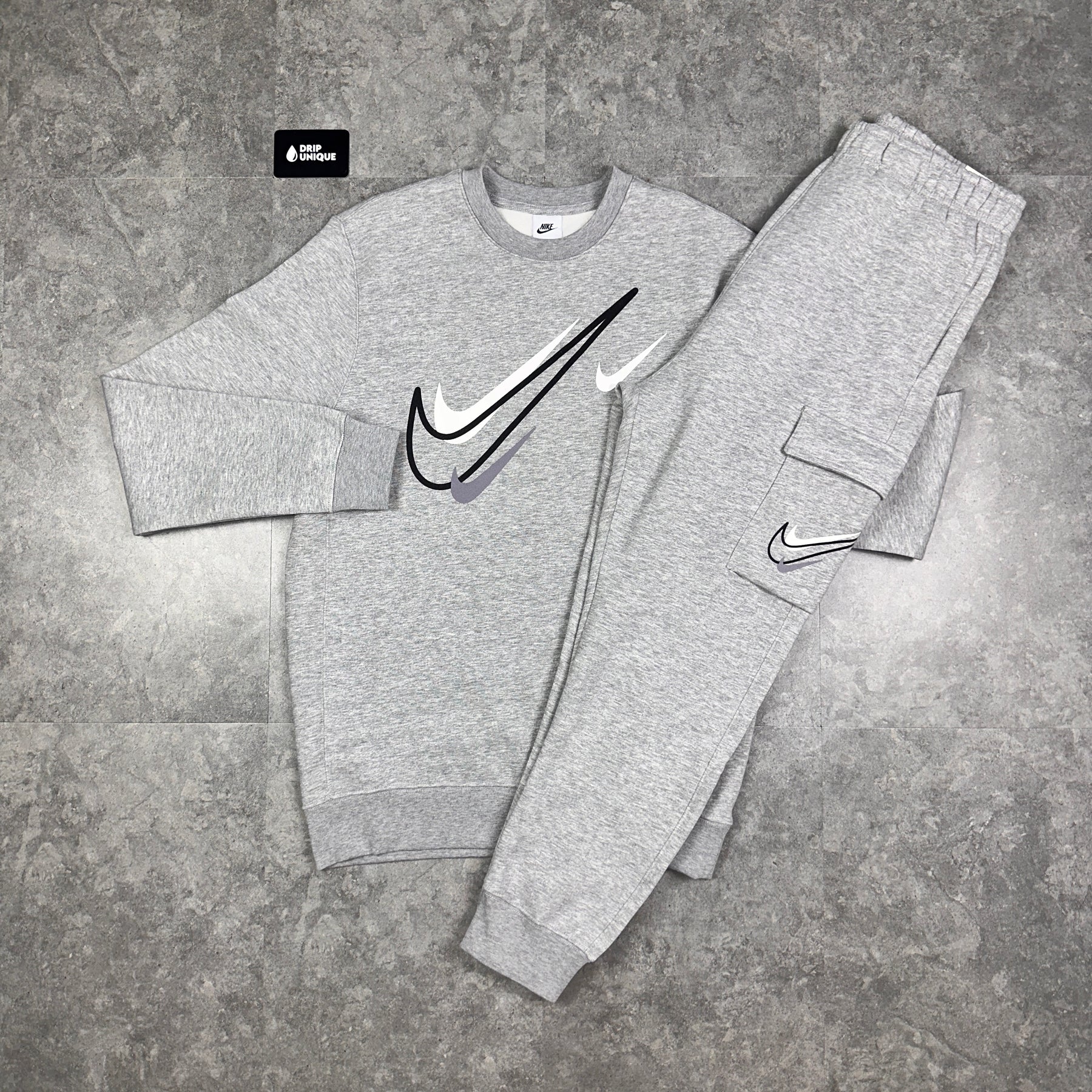 Grey nike logo discount