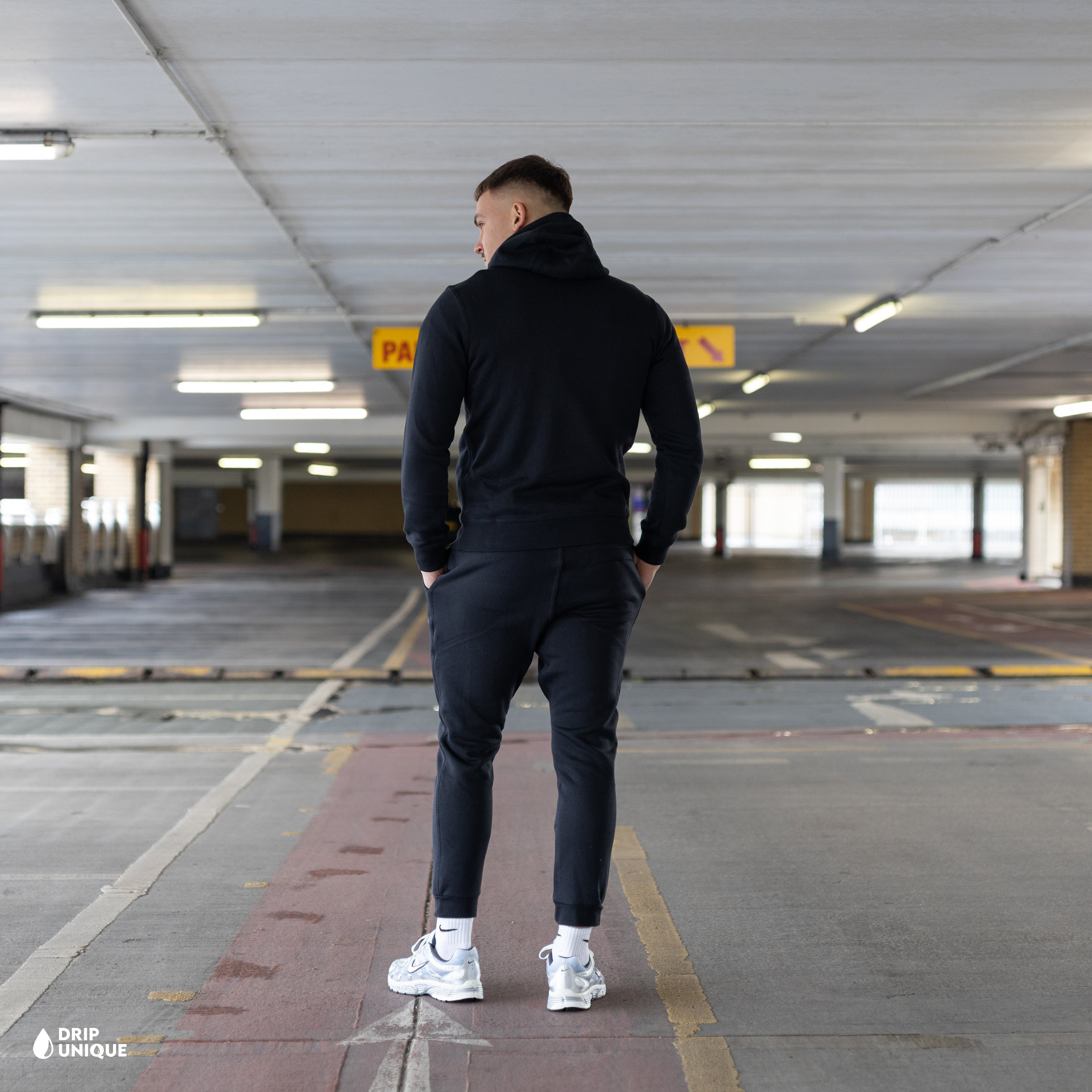 nike hoodie and sweatpants set black