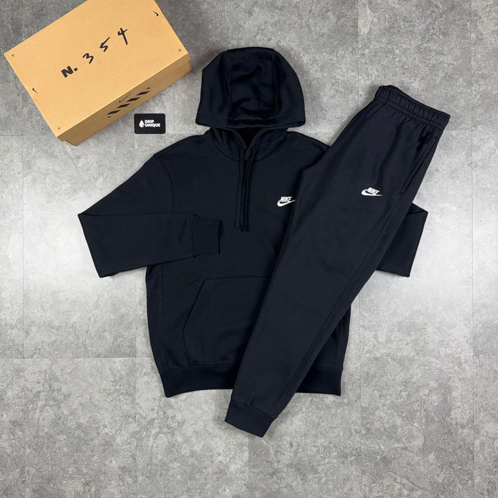 Nike Club Fleece Set Black, nike fleece set, dripuniqueuk