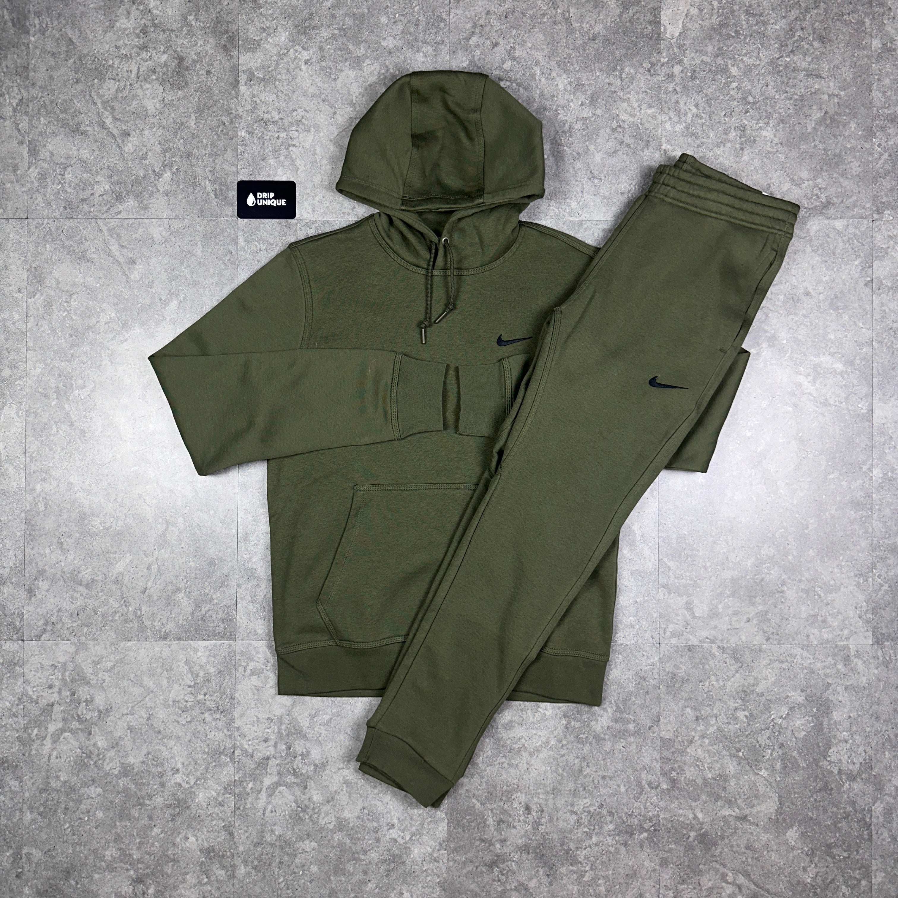 olive green sweatsuit nike