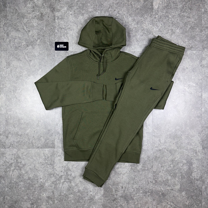 Nike Club Fleece Set Khaki Green, Nike Sets, dripuniqueuk