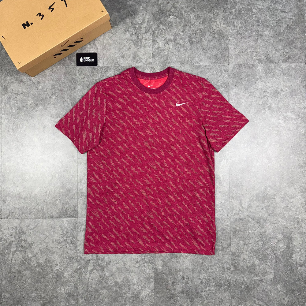 Nike Cotton Bolt T-Shirt Red, Nike Top, dripuniqueuk