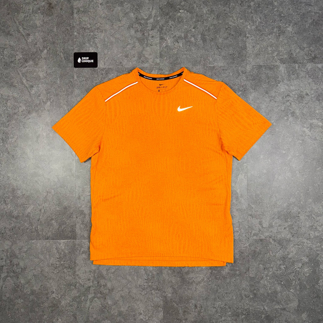 Nike DRY Jacquard Miler T-Shirt Orange, Nike Miler T Shirt, dripuniqueuk