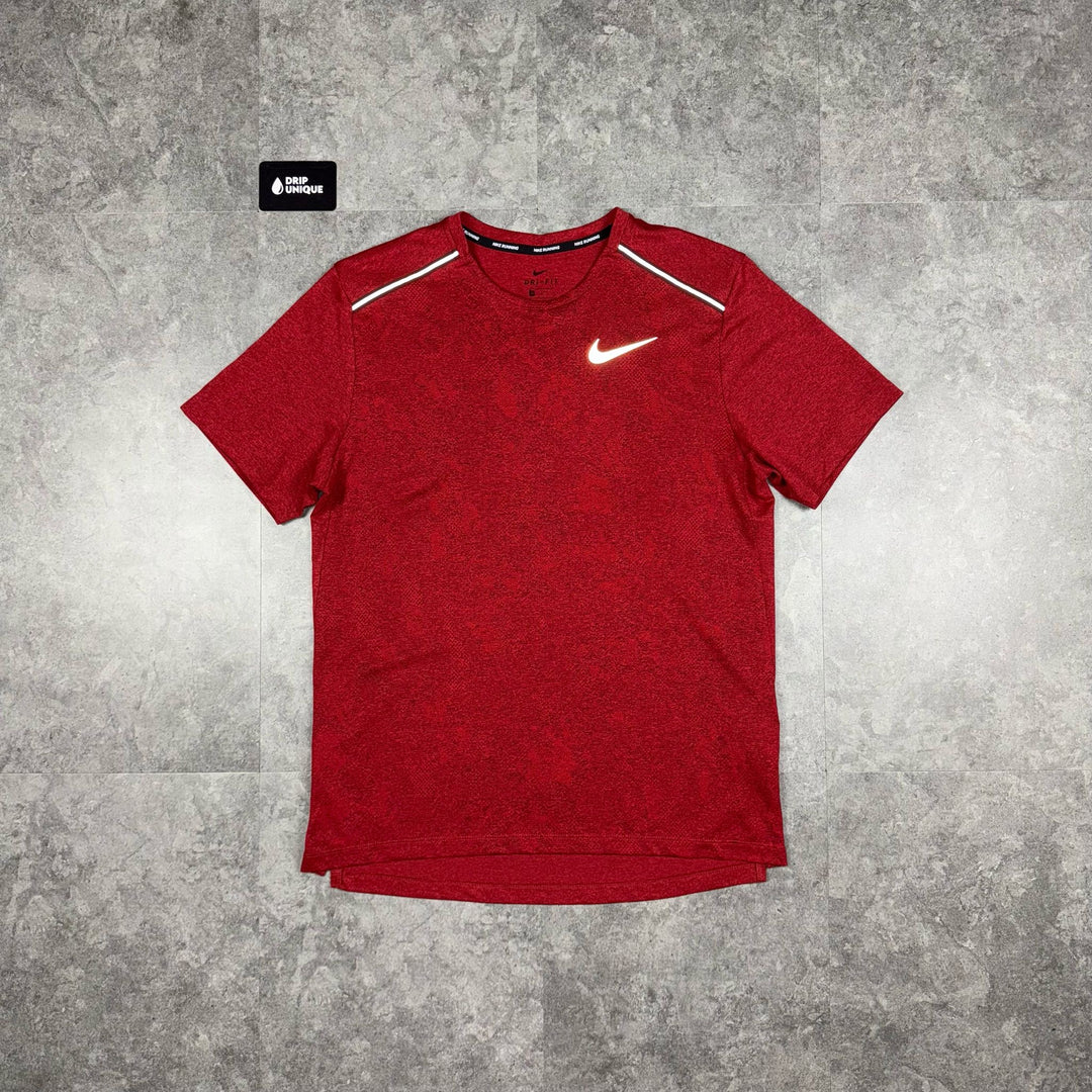 Nike DRY Jacquard Miler T-Shirt Red, Nike Miler T Shirt, dripuniqueuk