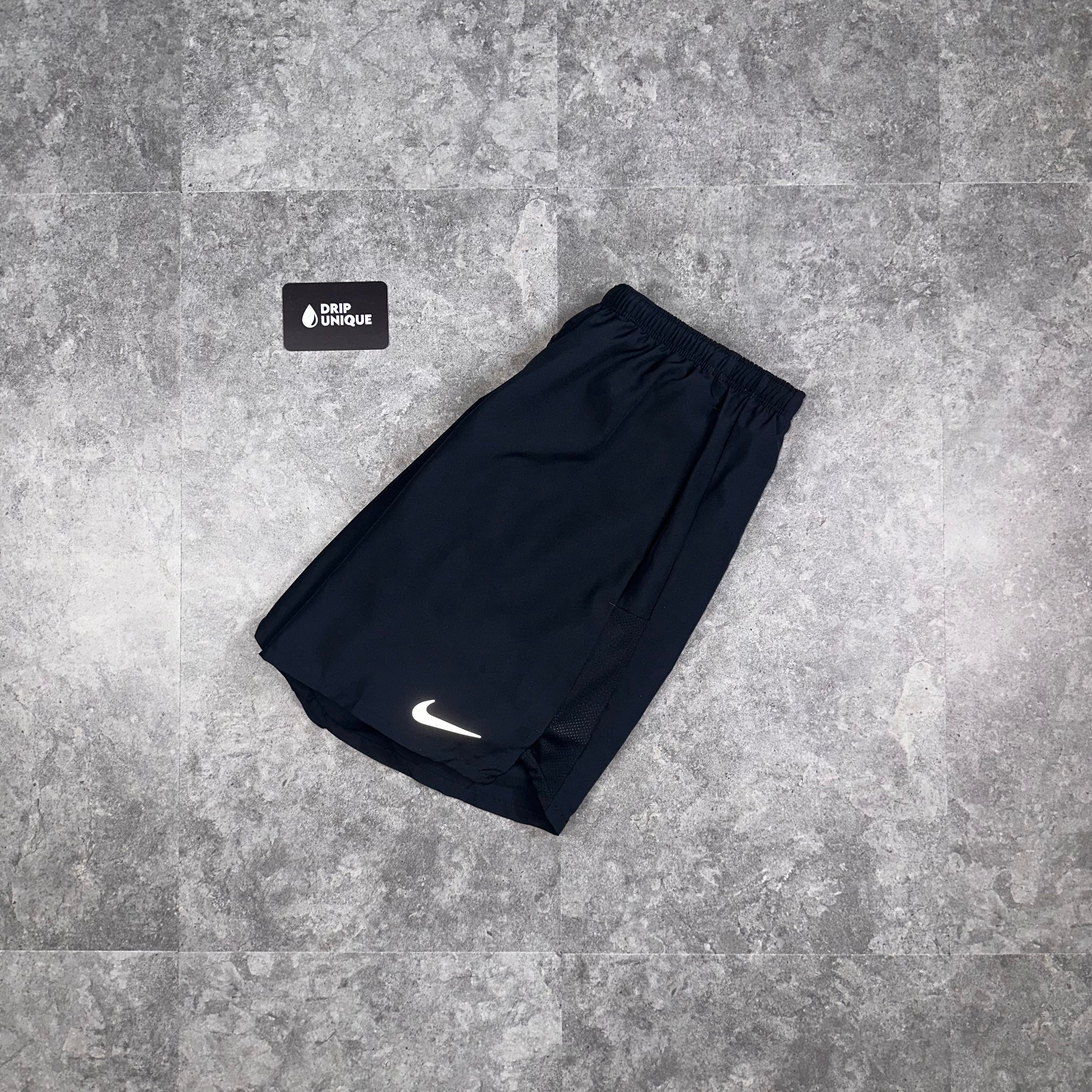 nike black challenger shorts