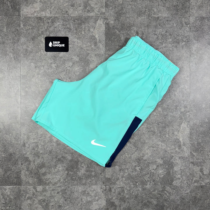 Nike Dri-Fit Challenger Shorts 7" Turquoise / Navy, nike challenger shorts, dripuniqueuk