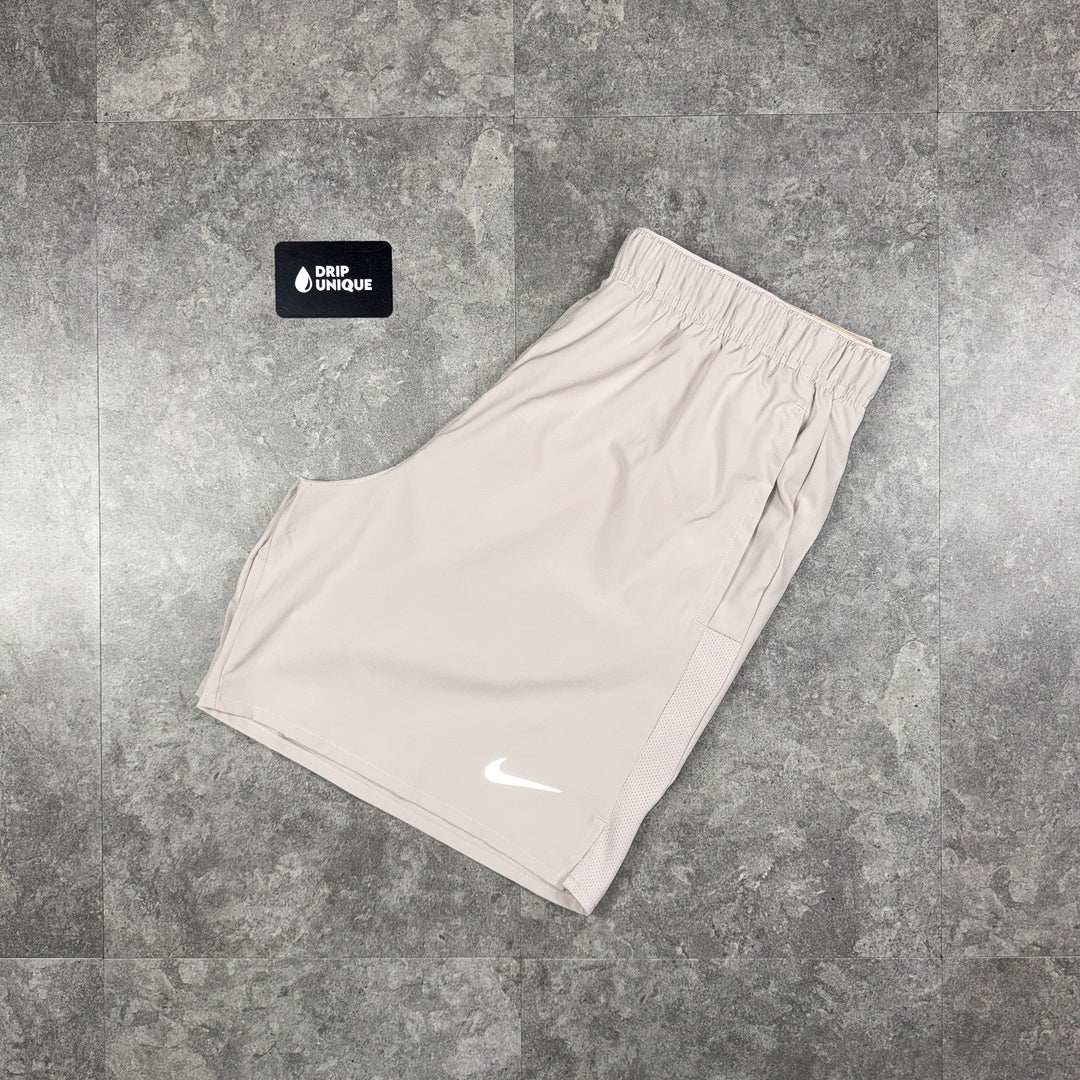 Nike Dri-Fit Challenger Shorts 7" Cream, nike shorts, dripuniqueuk