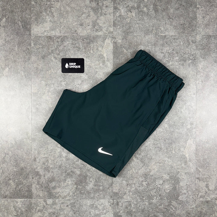 Nike Dri-Fit Challenger Shorts 7" Forest Green, nike shorts, dripuniqueuk