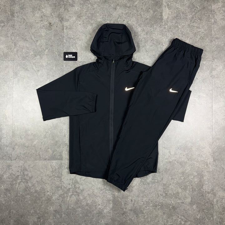 Nike Dri-Fit Form Windrunner Jacket Black & Black Nike Challenger Pants Set, nike, set, dripuniqueuk
