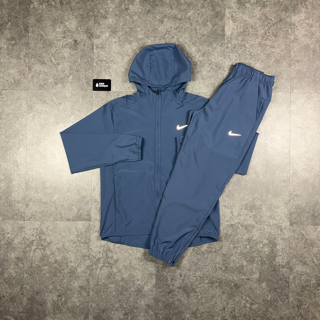 Nike Dri-Fit Form Windrunner Jacket Diffused Blue & Blue Nike Challenger Pants Set, nike form set, dripuniqueuk