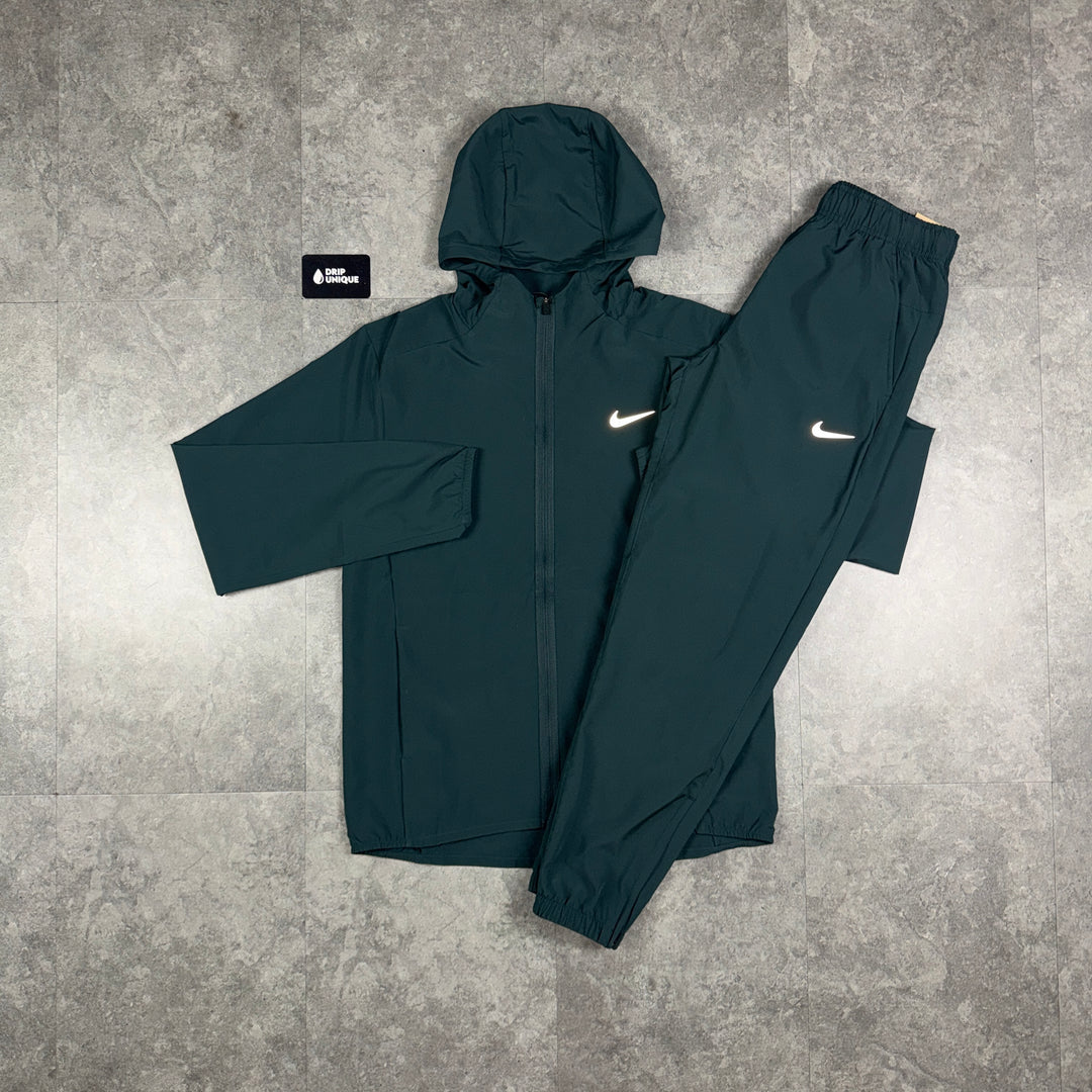 Nike Dri-Fit Form Windrunner Jacket Forest Green & Forest Green Nike Challenger Pants Set, nike set, dripuniqueuk