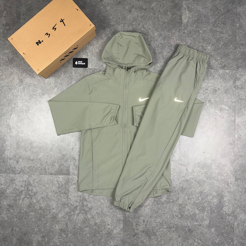 Nike Dri-Fit Form Windrunner Jacket Khaki & Khaki Nike Challenger Pants Set, Nike Sets, dripuniqueuk