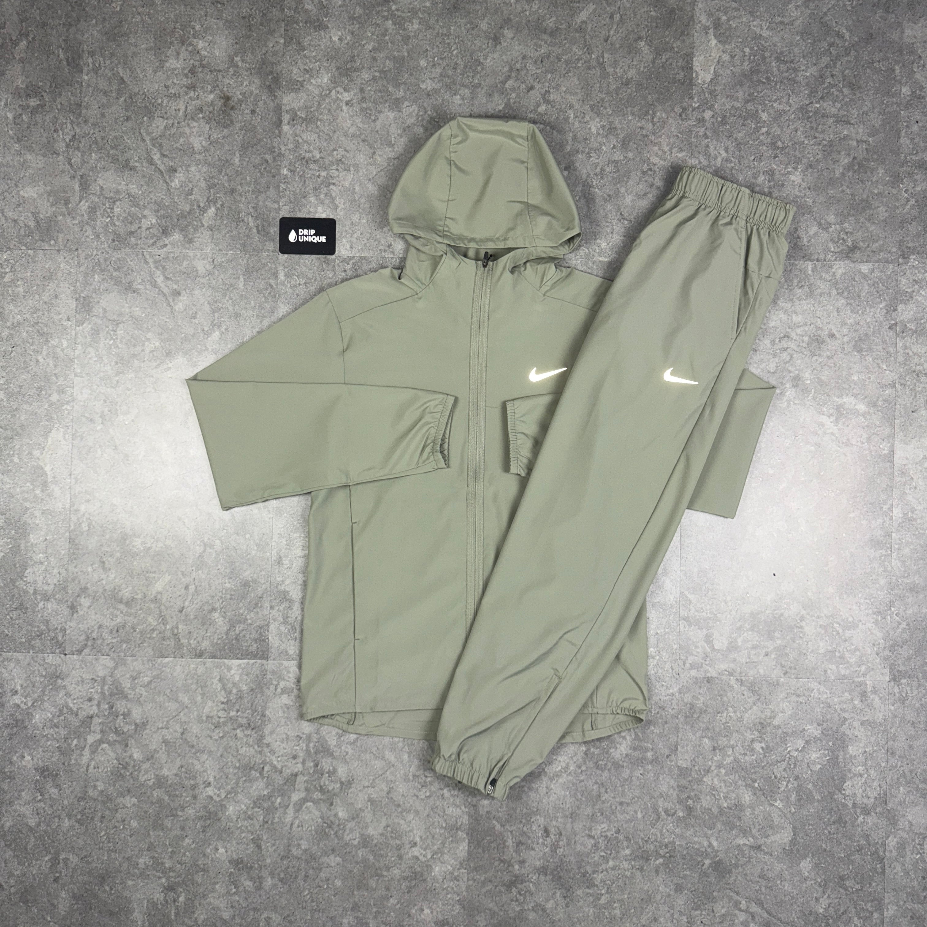 khaki green nike coat