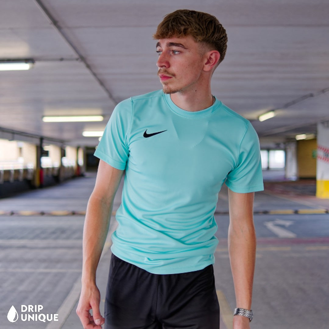 Nike Dri-Fit T-Shirt Turquoise Blue & Black Dri-Fit Shorts Set, Nike Dri Fit, dripuniqueuk