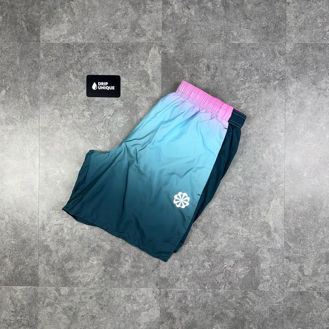 Nike Dri Fit Challenger Pinwheel Shorts 7" Blue/Pink, Nike Challenger Shorts, dripuniqueuk