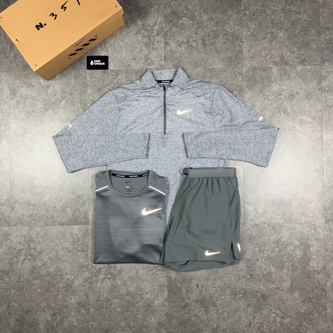 Nike Element 1/4 Zip Grey Bundle, nike sets, dripuniqueuk