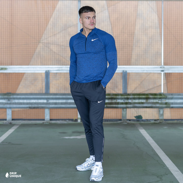 Nike Element 1/4 Zip Royal Blue & Black Phenom Pants Set, nike 1/4 zip top set, dripuniqueuk