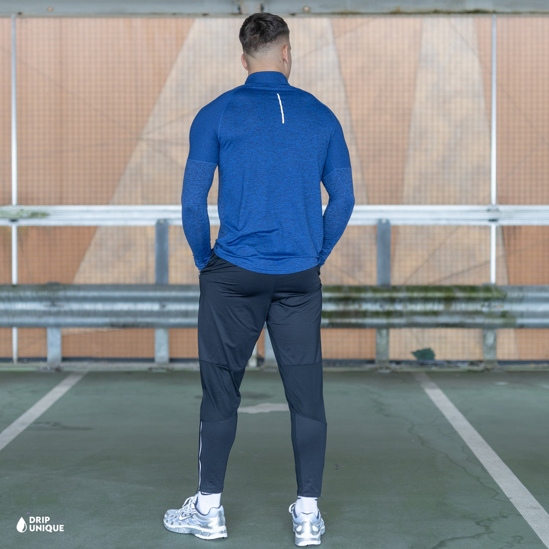 Nike Element 1/4 Zip Royal Blue & Black Phenom Pants Set, nike zip up top set, dripuniqueuk
