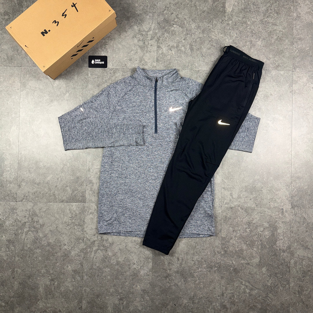 Nike Element 1/4 Zip Thunder & Black Phenom Pants Set, nike set, dripuniqueuk