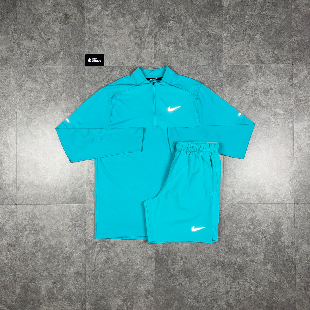 Nike Element 1/4 Zip Top Dusty Cactus & Dusty Cactus Challenger Shorts Set, nike set, dripuniqueuk
