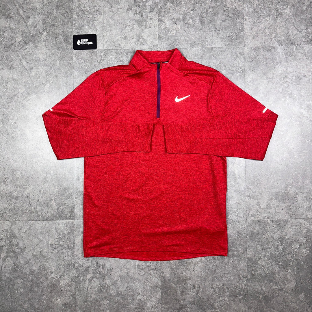 Nike Element 1/4 Zip Top Red, Nike Quarter Zip, dripuniqueuk