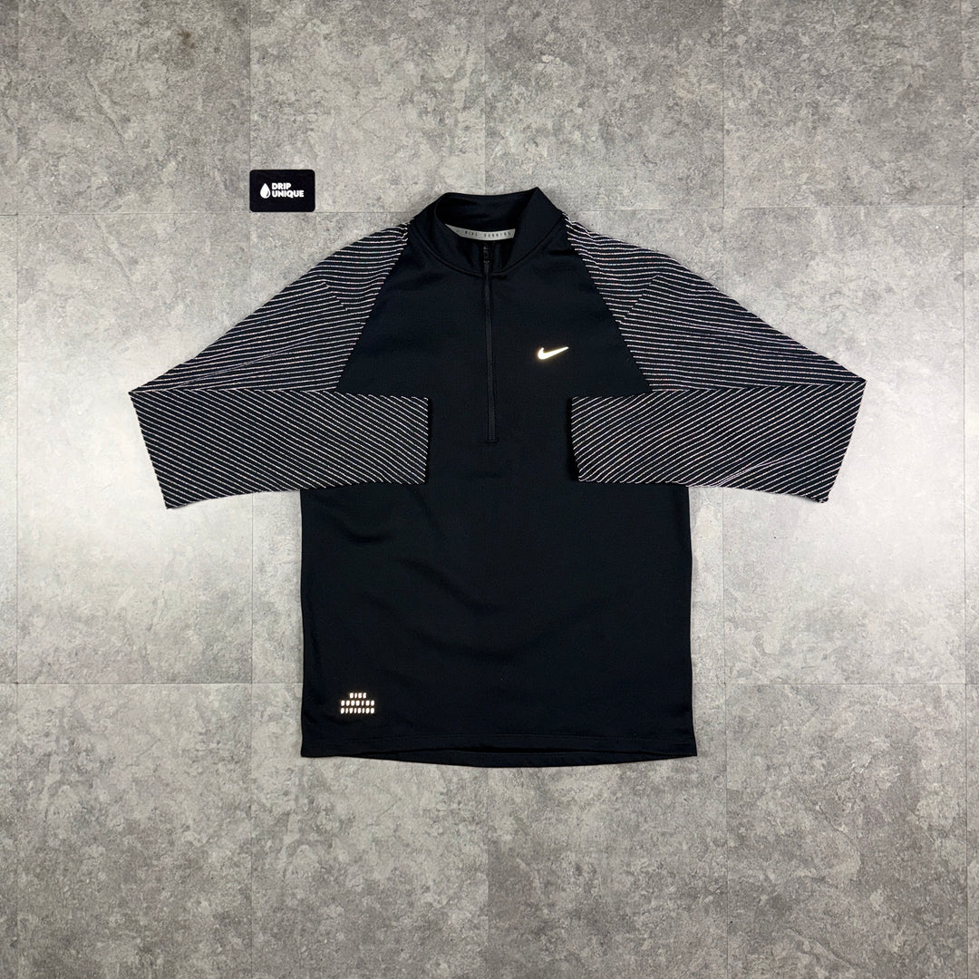 Nike Element 1/4 Zip Top Reflective Black, nike 1/4 zip, dripuniqueuk