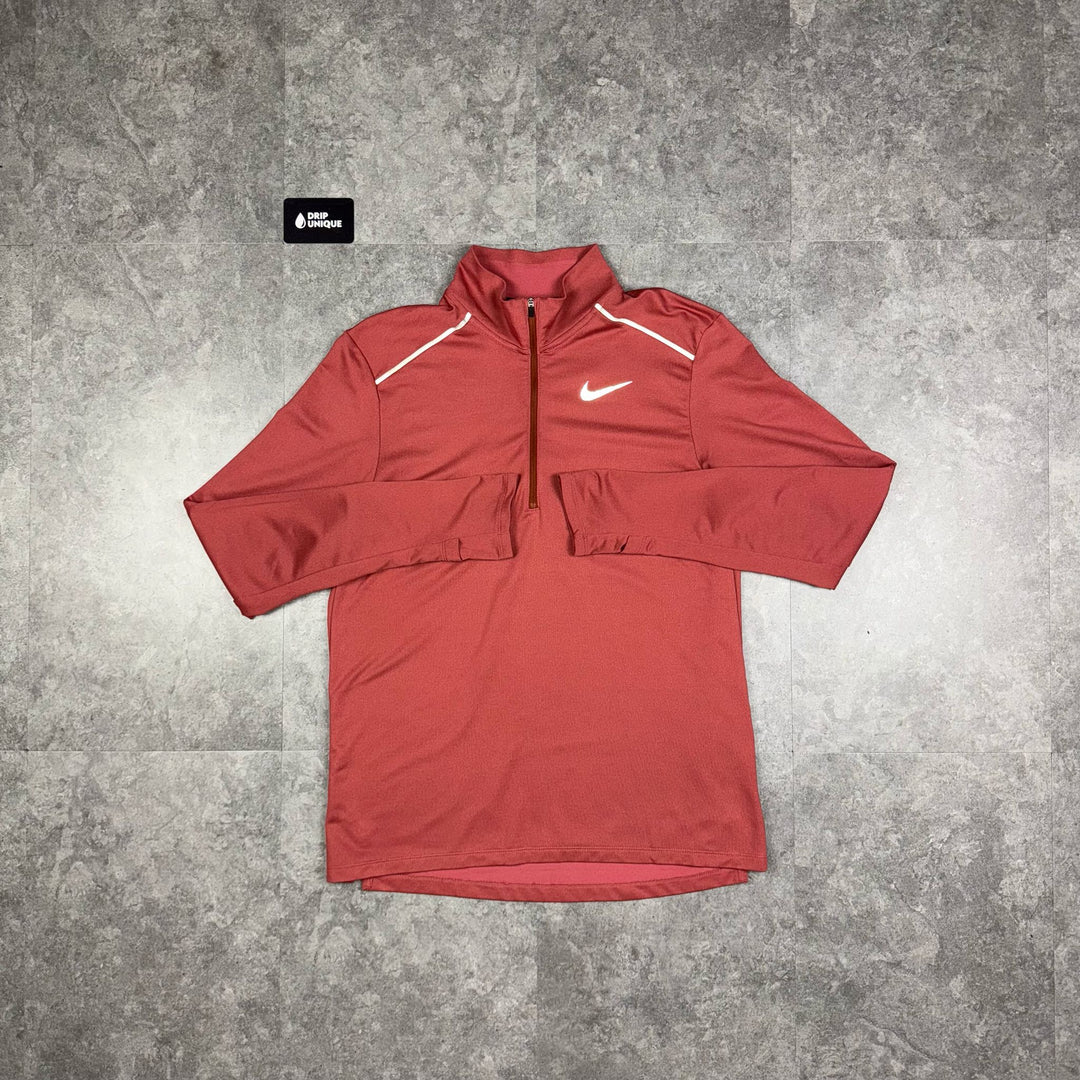 Nike Element 3.0 1/4 Zip Top Dark Red, Nike Quarter Zip, dripuniqueuk