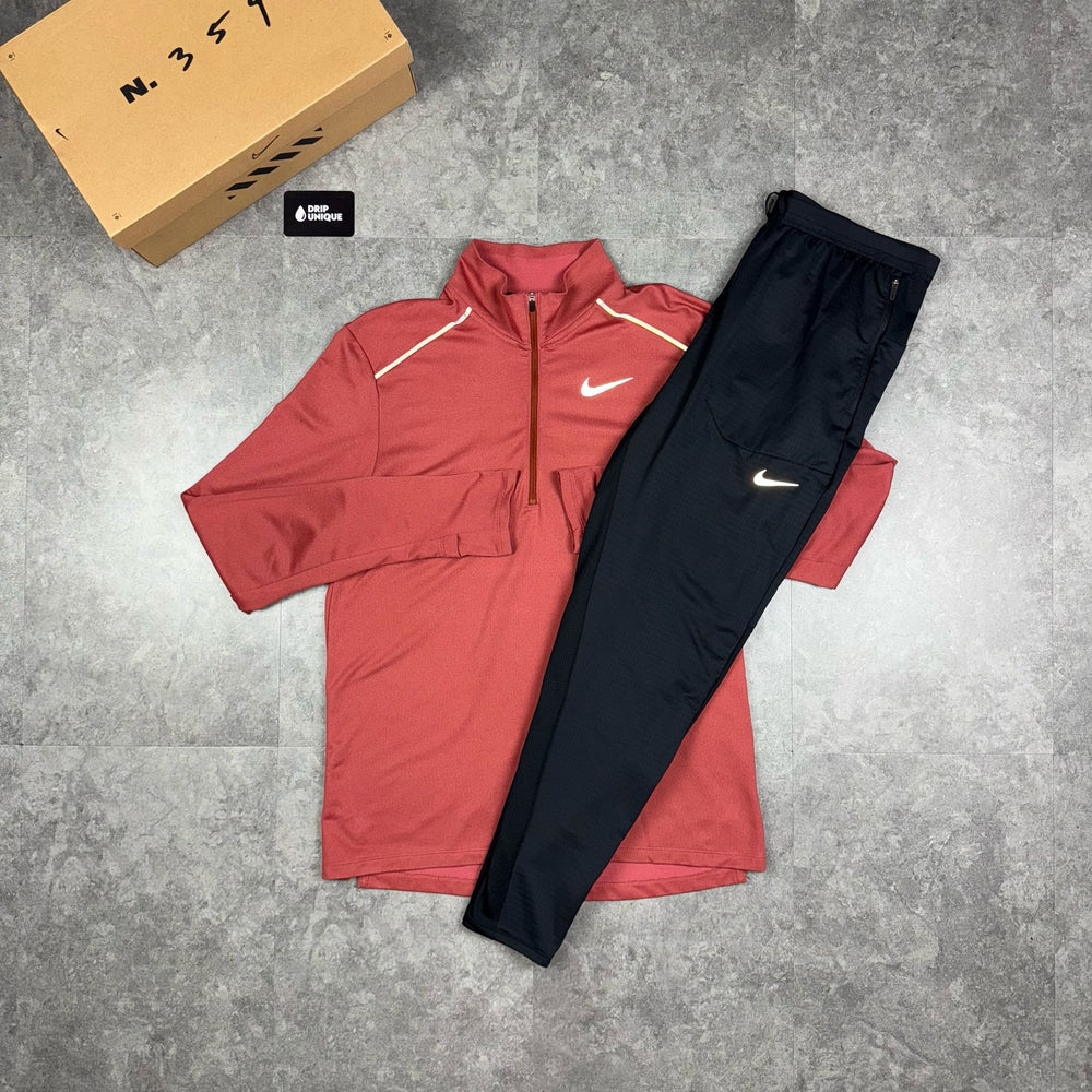 Nike Element 3.0 1/4 Zip Top Dark Red, Nike Sets, dripuniqueuk