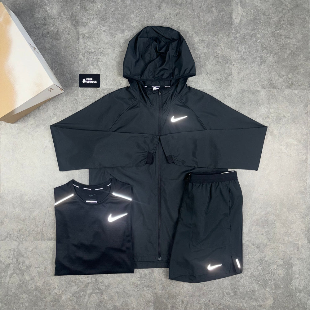 Nike Essential Windrunner Black Bundle, Nike Windrunner Set, dripuniqueuk