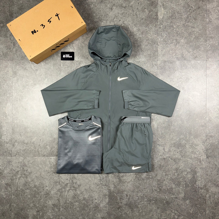 Nike Essential Windrunner Grey Bundle, nike 3 piece set, dripuniqueuk