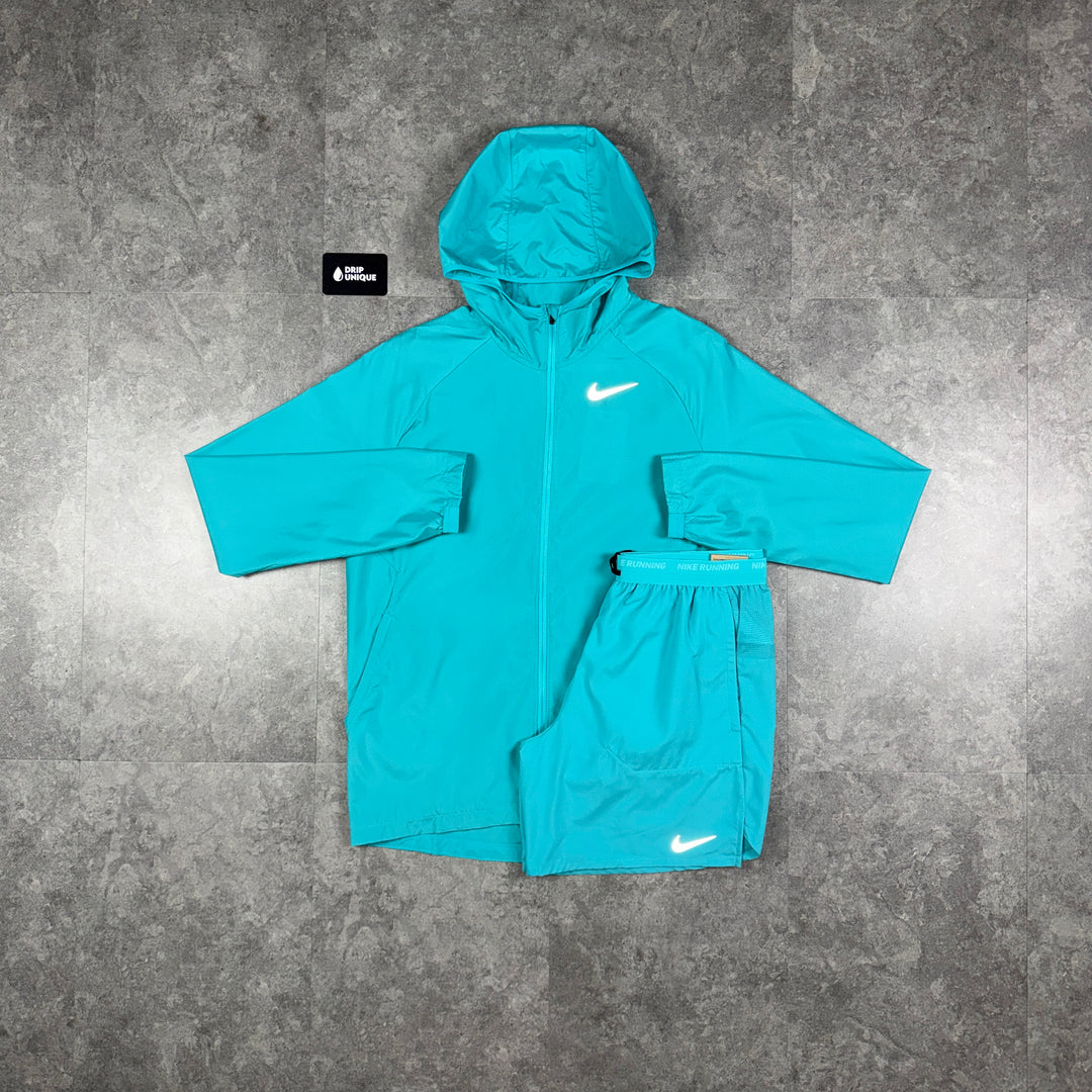 Nike Essential Windrunner Jacket Dusty Cactus & Dusty Cactus Flex Stride Shorts Set, nike set, dripuniqueuk