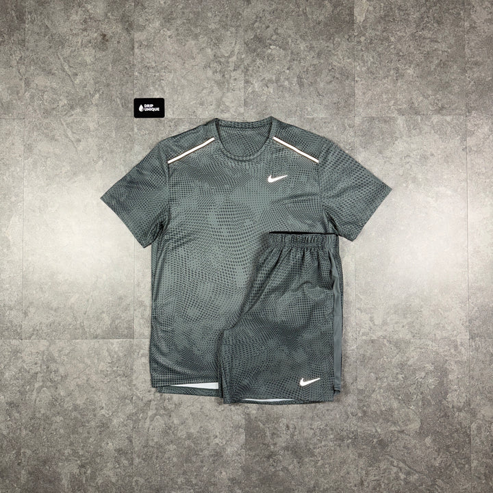 Nike Festival Miler T-Shirt Grey & Grey Festival Challenger Shorts Set, nike set, dripuniqueuk