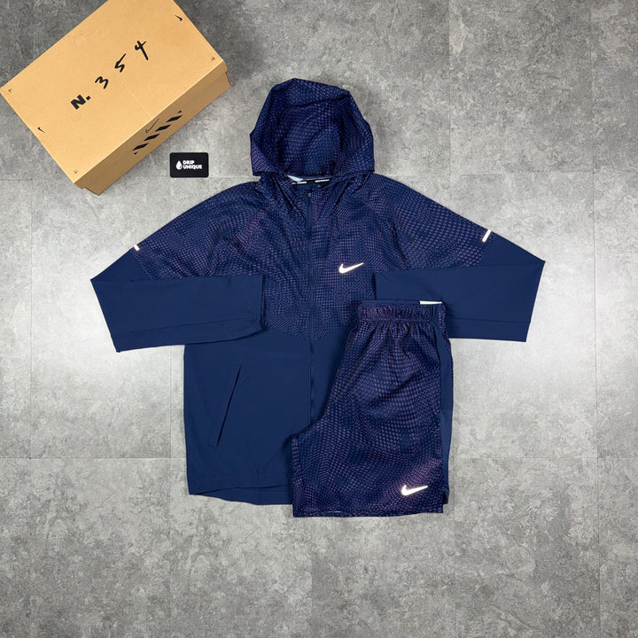 Nike Festival Repel Miler Windrunner Jacket Midnight Navy & Navy Festival Challenger Shorts Set, nike jacket set, dripuniqueuk