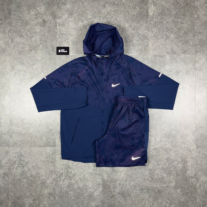 Nike Festival Repel Miler Windrunner Jacket Midnight Navy & Navy Festival Challenger Shorts Set, nike set, dripuniqueuk