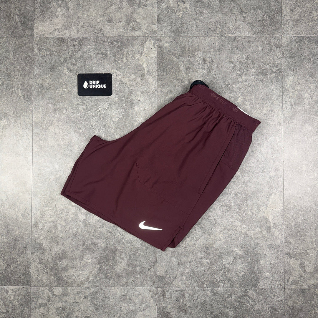 Nike Flex Stride Shorts 7" Burgundy, nike shorts, dripuniqueuk