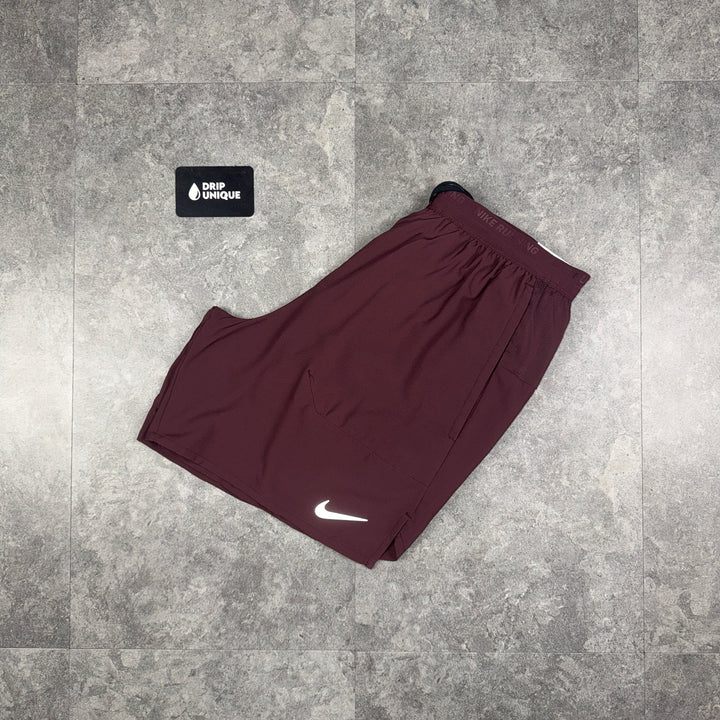 Nike Flex Stride Shorts 7" Burgundy, nike shorts, dripuniqueuk