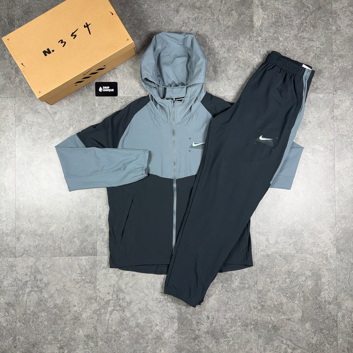 Nike Graphic Performance Windrunner Jacket Grey & Grey Nike Pants Set, nike windrunner sets, dripuniqueuk