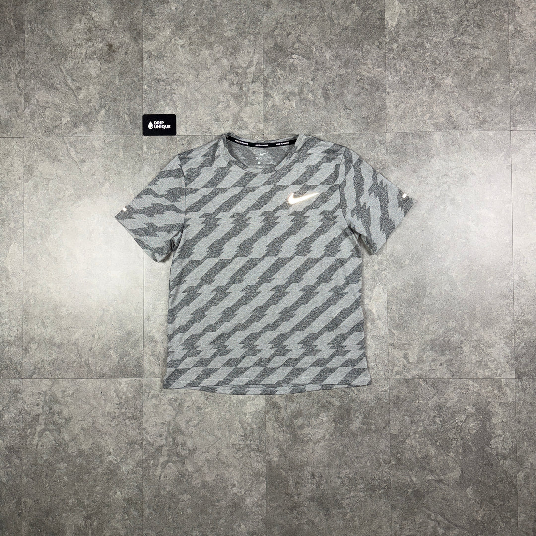 Nike Jacquard Miler T-Shirt Grey, nike miler tshirt, dripuniqueuk