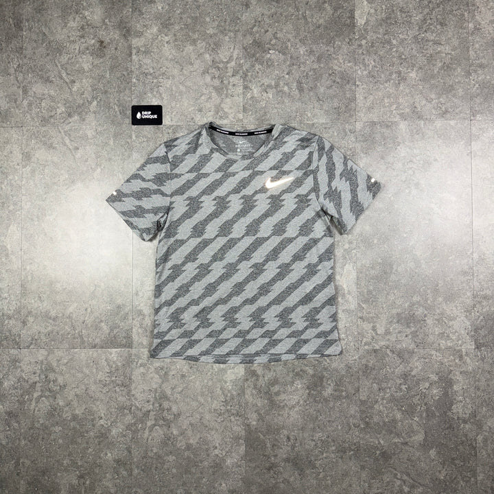 Nike Jacquard Miler T-Shirt Grey, nike miler tshirt, dripuniqueuk