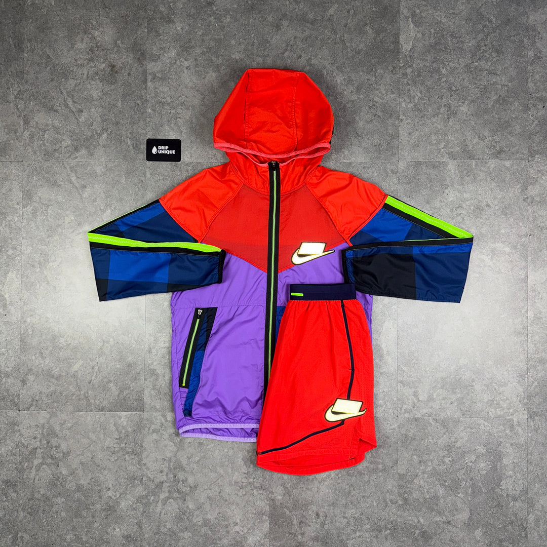 Nike Meekz Windrunner Jacket Multicolour & Nike Meekz Shorts Set, Nike Sets, dripuniqueuk